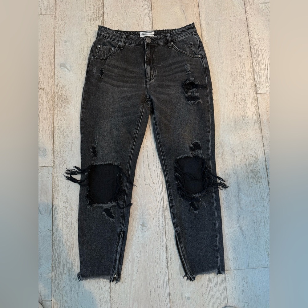 Excellent Condition One Teaspoon Freebird High Waist Skinny Black Jeans Size: 29 - Picture 8 of 14